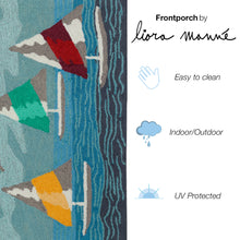 Load image into Gallery viewer, Liora Manne Frontporch Sail Away Indoor Outdoor Area Rug Sea