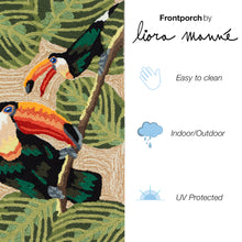 Load image into Gallery viewer, Liora Manne Frontporch Two Cute Toucans Indoor Outdoor Area Rug Neutral