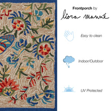 Load image into Gallery viewer, Liora Manne Frontporch Flora Bee Indoor Outdoor Rug Multi/Natural