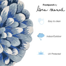 Load image into Gallery viewer, Liora Manne Frontporch Mum Indoor Outdoor Rug Blue