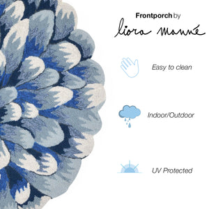 Liora Manne Frontporch Mum Indoor Outdoor Rug Blue