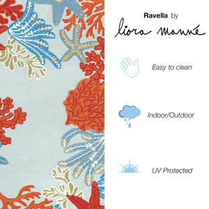 Liora Manne Ravella Ocean Scene Indoor Outdoor Area Rug Aqua