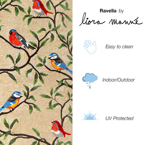 Liora Manne Ravella Birds On Branches Indoor Outdoor Area Rug Natural