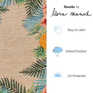 Liora Manne Ravella Tropical Indoor Outdoor Area Rug Neutral