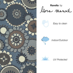 Liora Manne Ravella Florentine Indoor Outdoor Area Rug Denim