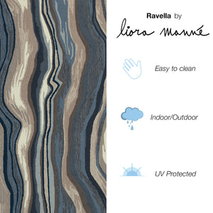 Liora Manne Ravella Ipanema Indoor Outdoor Area Rug Blue/grey