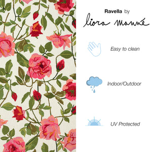 Liora Manne Ravella China Roses Indoor Outdoor Area Rug Rose