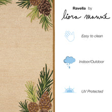 Load image into Gallery viewer, Liora Manne Ravella Forest Border Indoor Outdoor Area Rug Natural