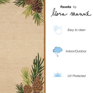 Liora Manne Ravella Forest Border Indoor Outdoor Area Rug Natural