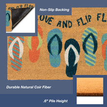 Load image into Gallery viewer, Liora Manne Natura Flip Flops Outdoor Door Mat Cool