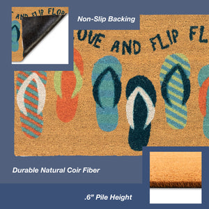 Liora Manne Natura Flip Flops Outdoor Door Mat Cool