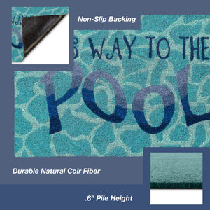 Liora Manne Natura This Way To The Pool Outdoor Door Mat Water