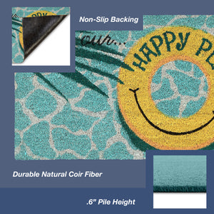 Liora Manne Natura This Is Our Happy Place Outdoor Door Mat Aqua