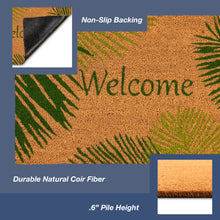 Load image into Gallery viewer, Liora Manne Natura Palm Border Outdoor Door Mat Green