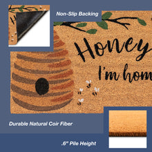 Load image into Gallery viewer, Liora Manne Natura Honey I&#39;m Home Outdoor Door Mat Natural