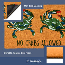 Load image into Gallery viewer, Liora Manne Natura No Crabs Allowed Outdoor Door Mat Natural