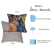 Load image into Gallery viewer, Liora Manne Marina Heriz Indoor Outdoor Pillow Red/Multi