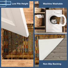 Load image into Gallery viewer, Liora Manne Esencia Tribal Stripe Indoor Outdoor Mat Gold
