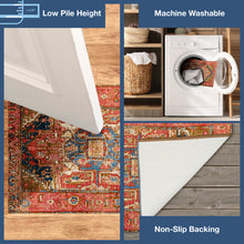 Load image into Gallery viewer, Liora Manne Esencia Heriz Indoor Outdoor Mat Red/multi