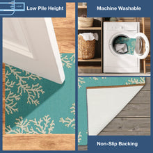 Load image into Gallery viewer, Liora Manne Esencia Coral Edge Indoor Outdoor Mat Aqua