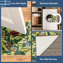 Load image into Gallery viewer, Liora Manne Esencia Birds Of A Feather Indoor Outdoor Mat Green