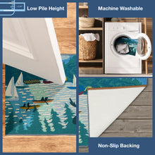 Load image into Gallery viewer, Liora Manne Esencia Lake Life Indoor Outdoor Mat Blue