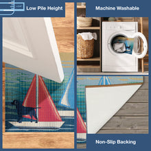 Load image into Gallery viewer, Liora Manne Esencia See Spot Sail Indoor Outdoor Mat Blue