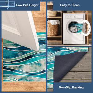 Liora Manne Illusions Wave Indoor Outdoor Mat Ocean