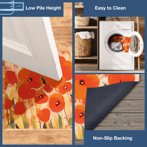 Liora Manne Illusions Poppies Indoor Outdoor Mat Red