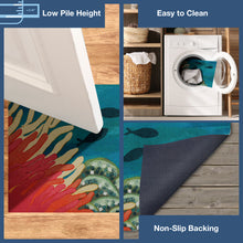 Load image into Gallery viewer, Liora Manne Illusions Reef &amp; Fish Indoor Outdoor Mat Coral