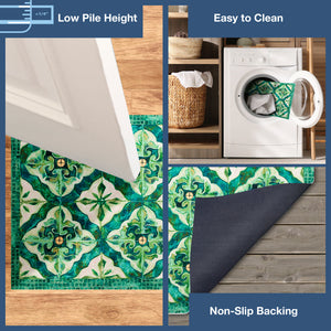 Liora Manne Illusions Madrid Indoor Outdoor Area Mat Emerald