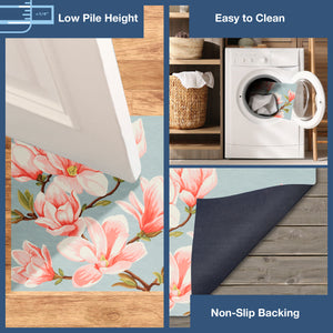 Liora Manne Illusions Magnolia Indoor Outdoor Mat Chambray