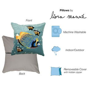 Liora Manne Frontporch Aquarium Indoor Outdoor Pillow Ocean