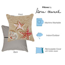 Load image into Gallery viewer, Liora Manne Frontporch Beachcomber Indoor Outdoor Decorative Pillow Sand