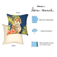 Load image into Gallery viewer, Liora Manne Illusions Cheetahs Indoor Outdoor Decorative Pillow Jungle