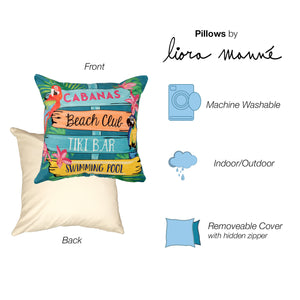 Liora Manne Illusions Summer Signs Indoor Outdoor Decorative Pillow Multi