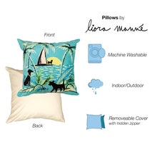 Load image into Gallery viewer, Liora Manne Illusions Aloha Dogs Indoor Outdoor Decorative Pillow Sunrise