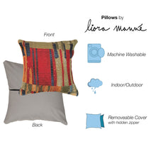 Load image into Gallery viewer, Liora Manne Marina Paintbox Indoor Outdoor Decorative Pillow Multi