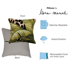 Liora Manne Marina Safari Indoor Outdoor Decorative Pillow Green