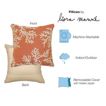 Load image into Gallery viewer, Liora Manne Marina Coral Edge Indoor Outdoor Decorative Pillow Sunset