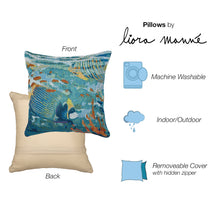 Load image into Gallery viewer, Liora Manne Marina Fantasea Indoor Outdoor Decorative Pillow Ocean