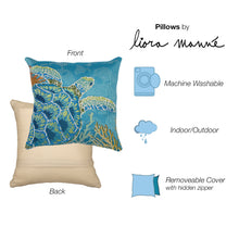 Load image into Gallery viewer, Liora Manne Marina Seaturtle Garden Indoor Outdoor Decorative Pillow Ocean