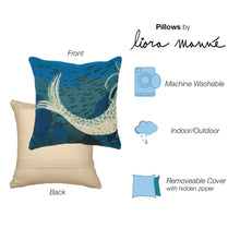 Load image into Gallery viewer, Liora Manne Marina Mermaids Are Real Indoor Outdoor Decorative Pillow Ocean