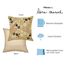 Load image into Gallery viewer, Liora Manne Marina Bee Free Indoor Outdoor Decorative Pillow Honey