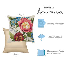 Load image into Gallery viewer, Liora Manne Marina Secret Garden Indoor Outdoor Decorative Pillow Cream