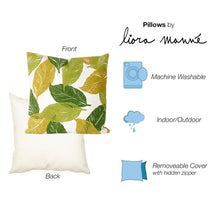 Load image into Gallery viewer, Liora Manne Visions I Mystic Leaf Indoor Outdoor Decorative Pillow Green