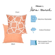 Load image into Gallery viewer, Liora Manne Visions I Squares Indoor Outdoor Decorative Pillow Coral