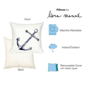 Liora Manne Visions II Marina Indoor Outdoor Decorative Pillow White