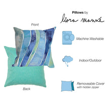 Load image into Gallery viewer, Liora Manne Visions III Waves Indoor Outdoor Decorative Pillow Ocean