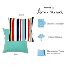 Load image into Gallery viewer, Liora Manne Visions III Riviera Strp Indoor Outdoor Decorative Pillow Multi